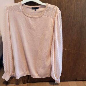 Adrianna Papell Light Pink Long Sleeve Shirt